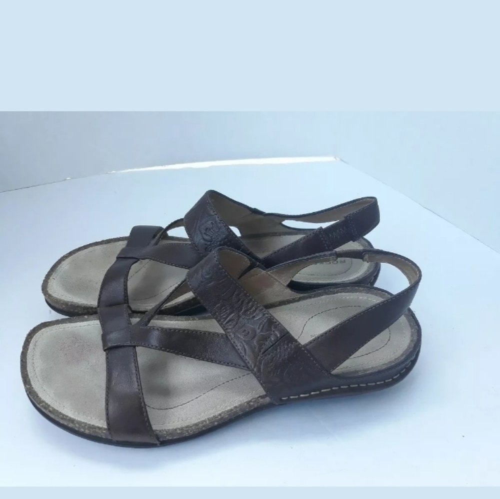 Rockport Womens Dynamic Suspends Brown Sandals 6 M